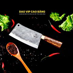 Dao chặt gà sắc bén -Thép nhíp ô tô - Cán cẩm khâu đồng - N09D DAO VIP CAO BẰNG