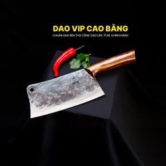 Dao chặt gà sắc bén -Thép nhíp ô tô - Cán ốp nu - N09OND DAO VIP CAO BẰNG