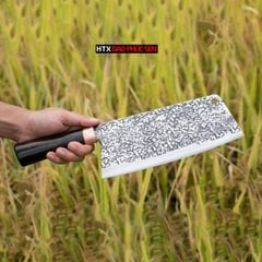 Dao chặt gà sắc bén -Thép nhíp ô tô - Cán mun khâu đồng - N09TMDD / HTX DAO PHÚC SEN