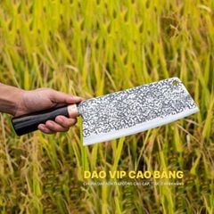 Dao chặt gà sắc bén -Thép nhíp ô tô - Cán mun khâu đồng - N09TMDD DAO VIP CAO BẰNG