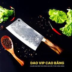 Dao chặt xương sắc bén - Thép nhíp ô tô - Cán cẩm khâu đồng - N10D DAO VIP CAO BẰNG