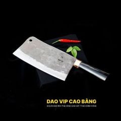 Dao chặt xương sắc bén - Thép nhíp ô tô - Cán mun khâu đồng - N10MDD DAO VIP CAO BẰNG