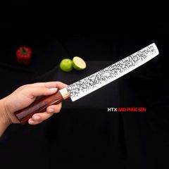 Dao phúc sen bản takohiki thép nhíp dập hoa văn - N15TDD