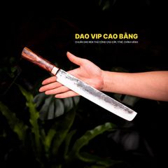 Dao phúc sen bản takohiki thép nhíp dập hoa văn - N15TDD DAO VIP CAO BẰNG