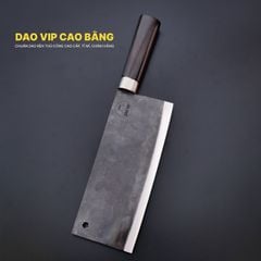 Dao chặt gà sắc bén - Thép nhíp ô tô - Cán mun khâu inox - G05M DAO VIP CAO BẰNG
