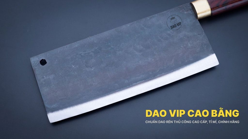 Dao chặt xương sắc bén - Thép nhíp ô tô - Cán cẩm khâu đồng - G06D DAO VIP CAO BẰNG