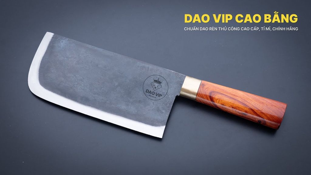 Dao tầu chặt xương - Thép nhíp ô tô - Cán cẩm khâu đồng - DCX01DD DAO VIP CAO BẰNG