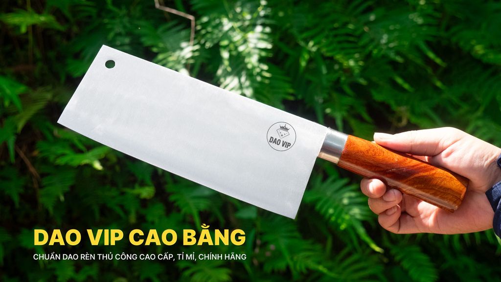 Dao chặt gà thép trắng G05K DAO VIP CAO BẰNG