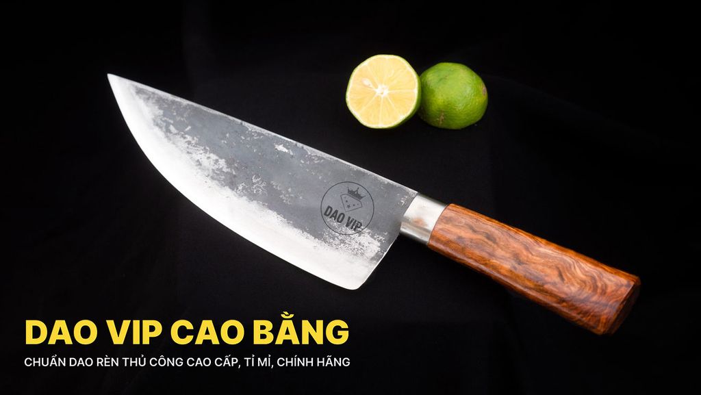 Dao lọc - thái sắc bén - Thép nhíp ô tô - Cán gỗ tự nhiên khâu inox - G10 DAO VIP CAO BẰNG