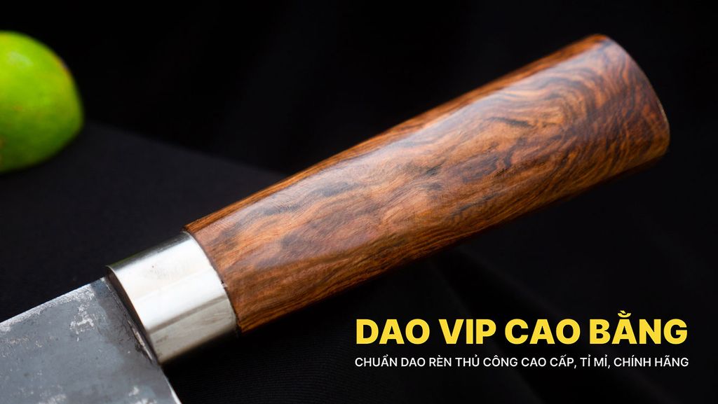 Dao lọc - thái sắc bén - Thép nhíp ô tô - Cán gỗ tự nhiên khâu inox - G10 DAO VIP CAO BẰNG