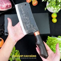 Dao chặt gà thép nhíp dập hoa văn - CG04T DAO VIP CAO BẰNG
