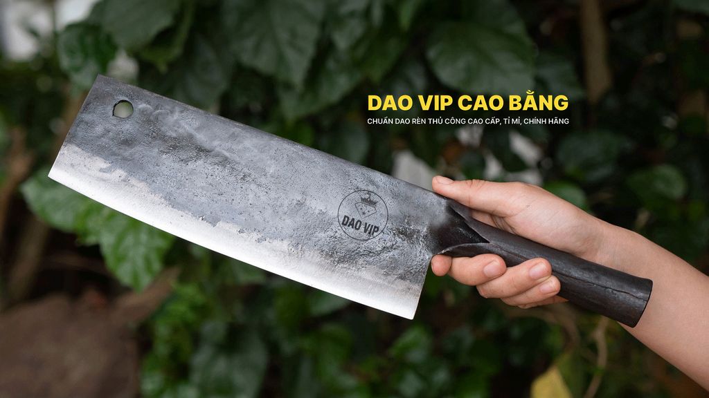 Dao thái sắc bén - Cán sắt - Thép nhíp ô tô - S03 DAO VIP CAO BẰNG