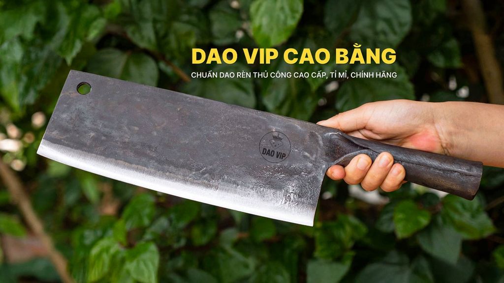 Dao chặt xương sắc bén - Cán sắt - Thép nhíp ô tô - S06 DAO VIP CAO BẰNG