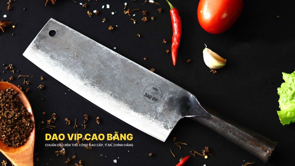 Dao thái sắc bén - Cán sắt - Thép nhíp ô tô - S02 DAO VIP CAO BẰNG