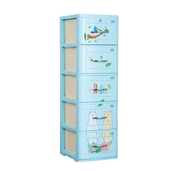 Tủ nhựa LUCKY 5 tầng - Nội Ngoại Thất Inox Nhựa - Qui Phúc - quiphuc.com