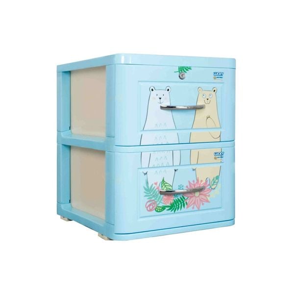 Tủ nhựa LUCKY 2 tầng - Nội Ngoại Thất Inox Nhựa - Qui Phúc - quiphuc.com