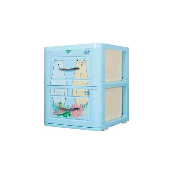 Tủ nhựa LUCKY 2 tầng - Nội Ngoại Thất Inox Nhựa - Qui Phúc - quiphuc.com