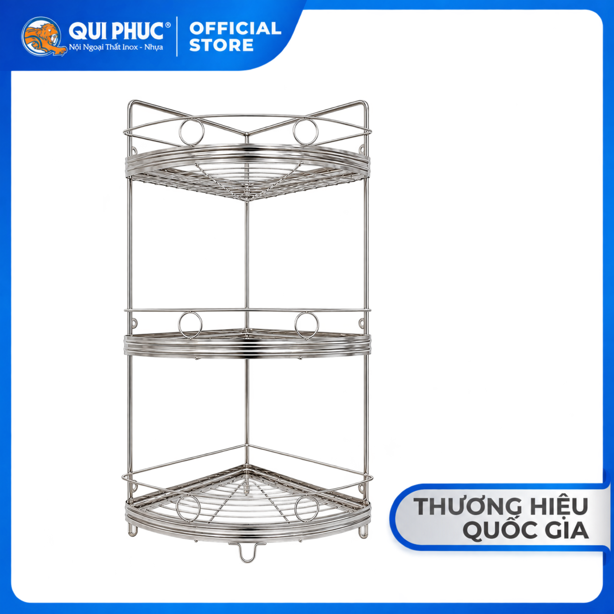  Kệ góc tường inox WIN chân đứng 