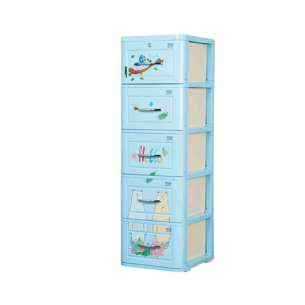 Tủ nhựa LUCKY 5 tầng - Nội Ngoại Thất Inox Nhựa - Qui Phúc - quiphuc.com