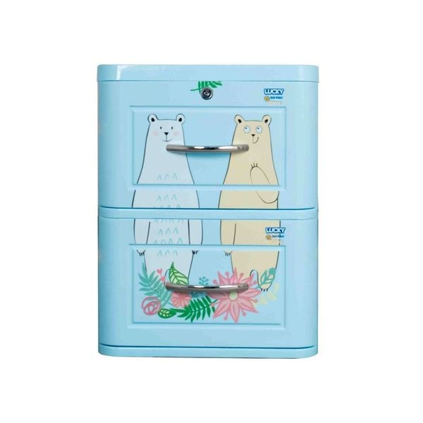Tủ nhựa LUCKY 2 tầng - Nội Ngoại Thất Inox Nhựa - Qui Phúc - quiphuc.com