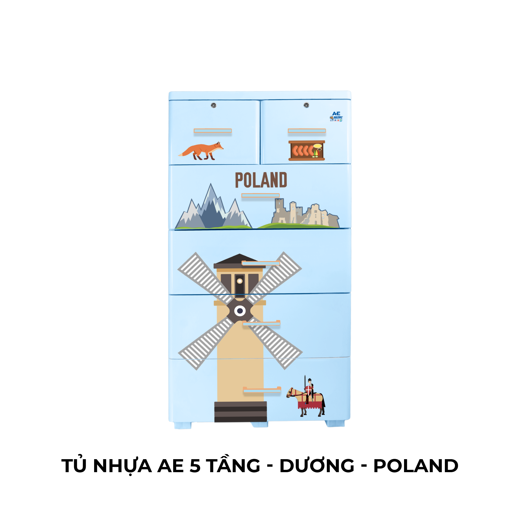  Tủ nhựa AE 5 tầng 