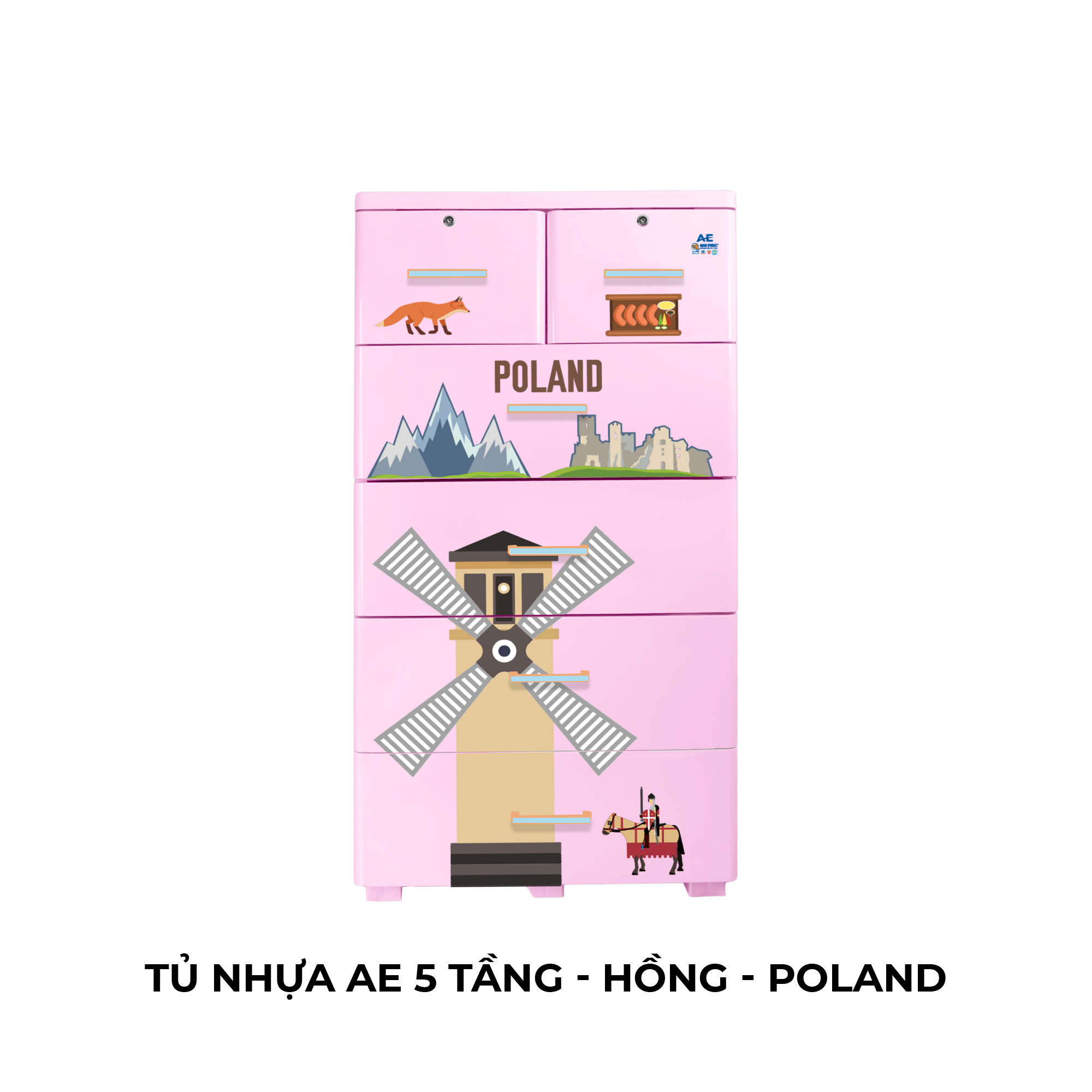  Tủ nhựa AE 5 tầng 