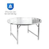  Bàn Inox Dona chân xếp thái 1m2 Laser 