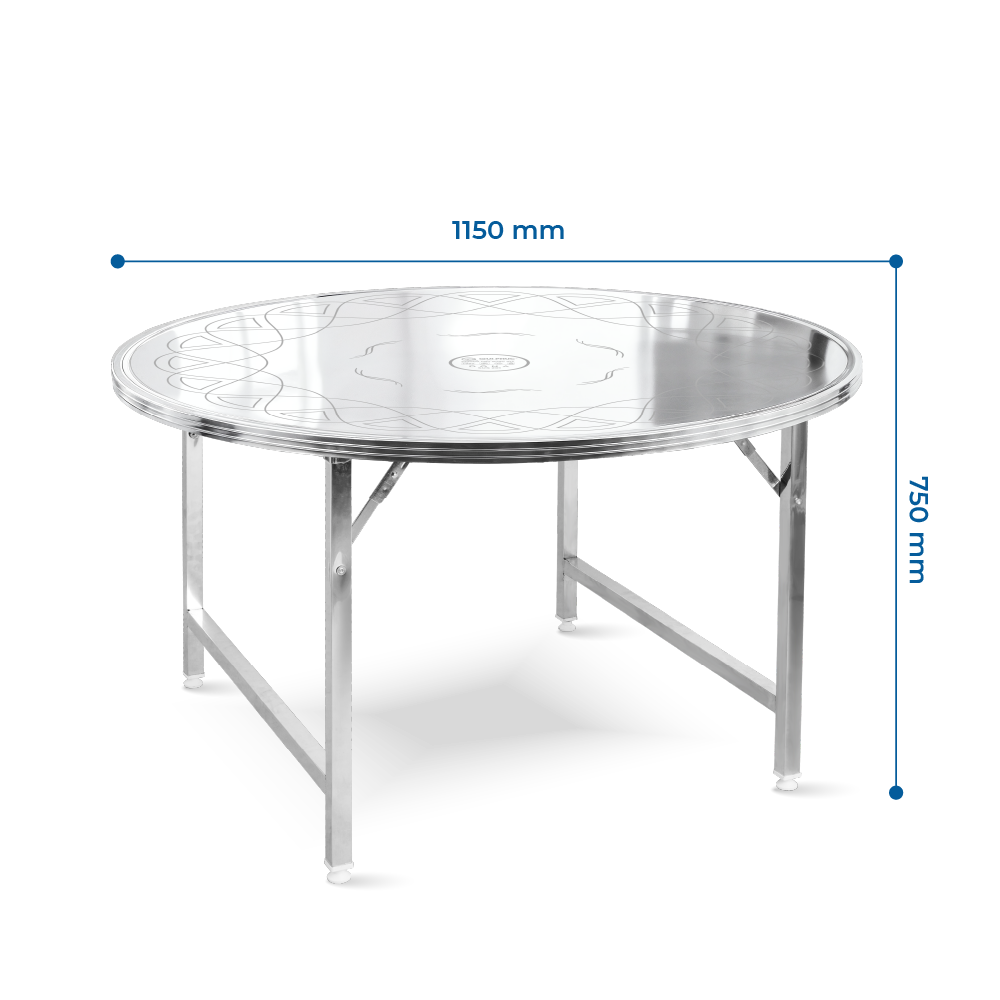  Bàn Inox Dona chân xếp thái 1m2 Laser 