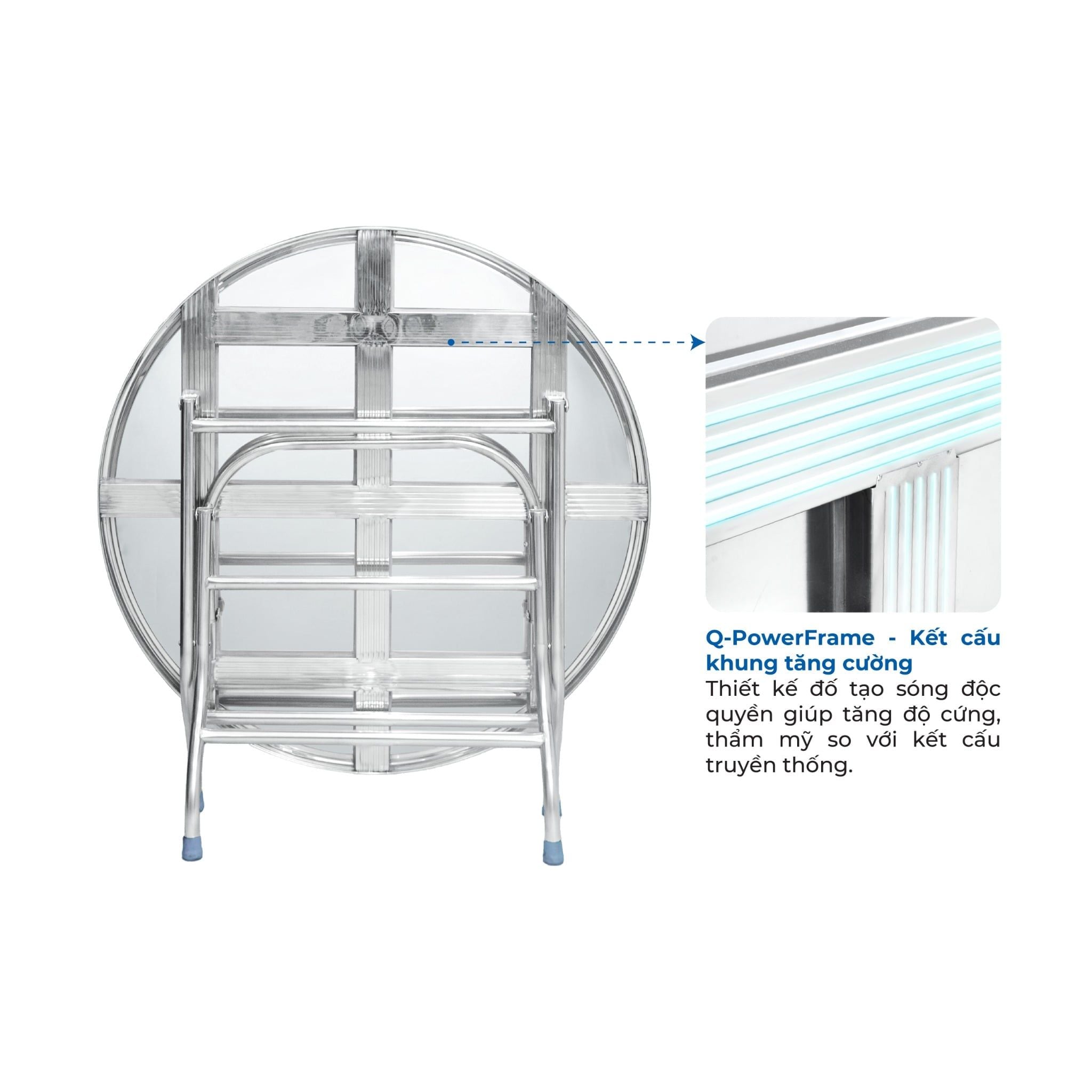  Bàn inox FELIX 1m2 cạnh vuông 