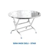  Bàn inox DELI 1m2 cạnh vuông 