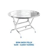  Bàn inox FELIX 1m2 cạnh vuông 