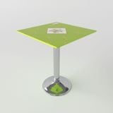  Bàn kiếng 6 tấc chân mâm 1 trụ inox 