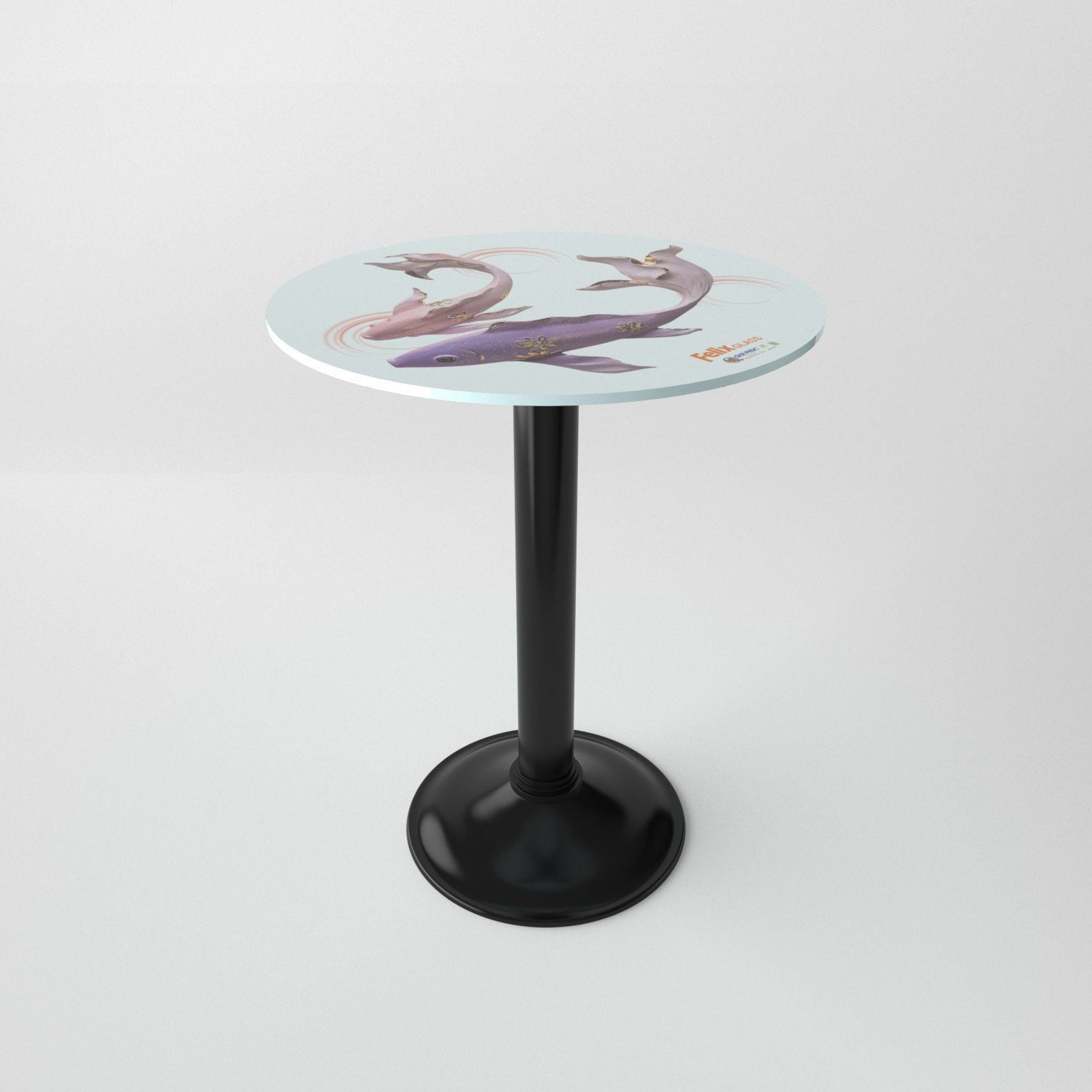  Bàn kiếng 6 tấc chân mâm 1 trụ sắt 