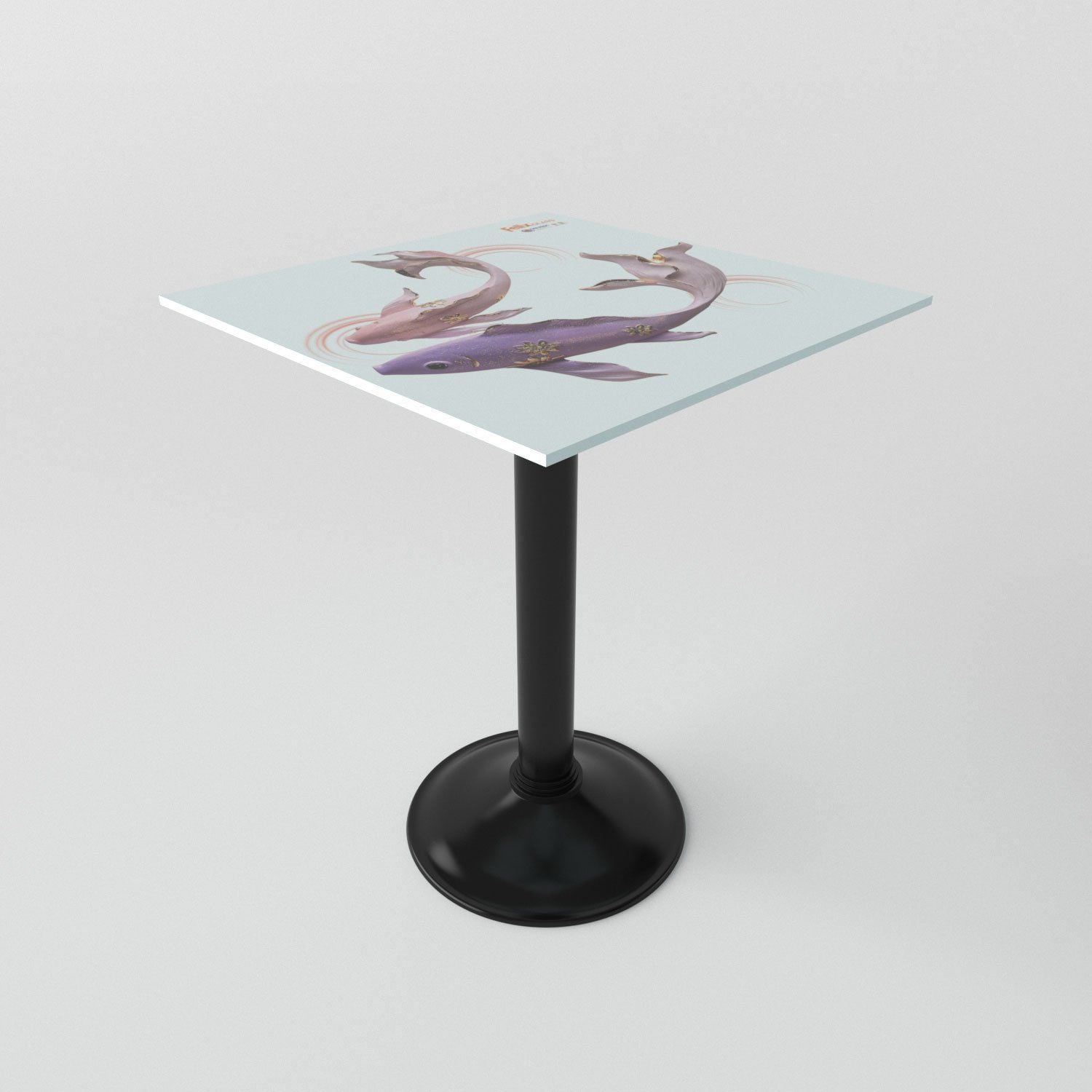  Bàn kiếng 6 tấc chân mâm 1 trụ sắt 