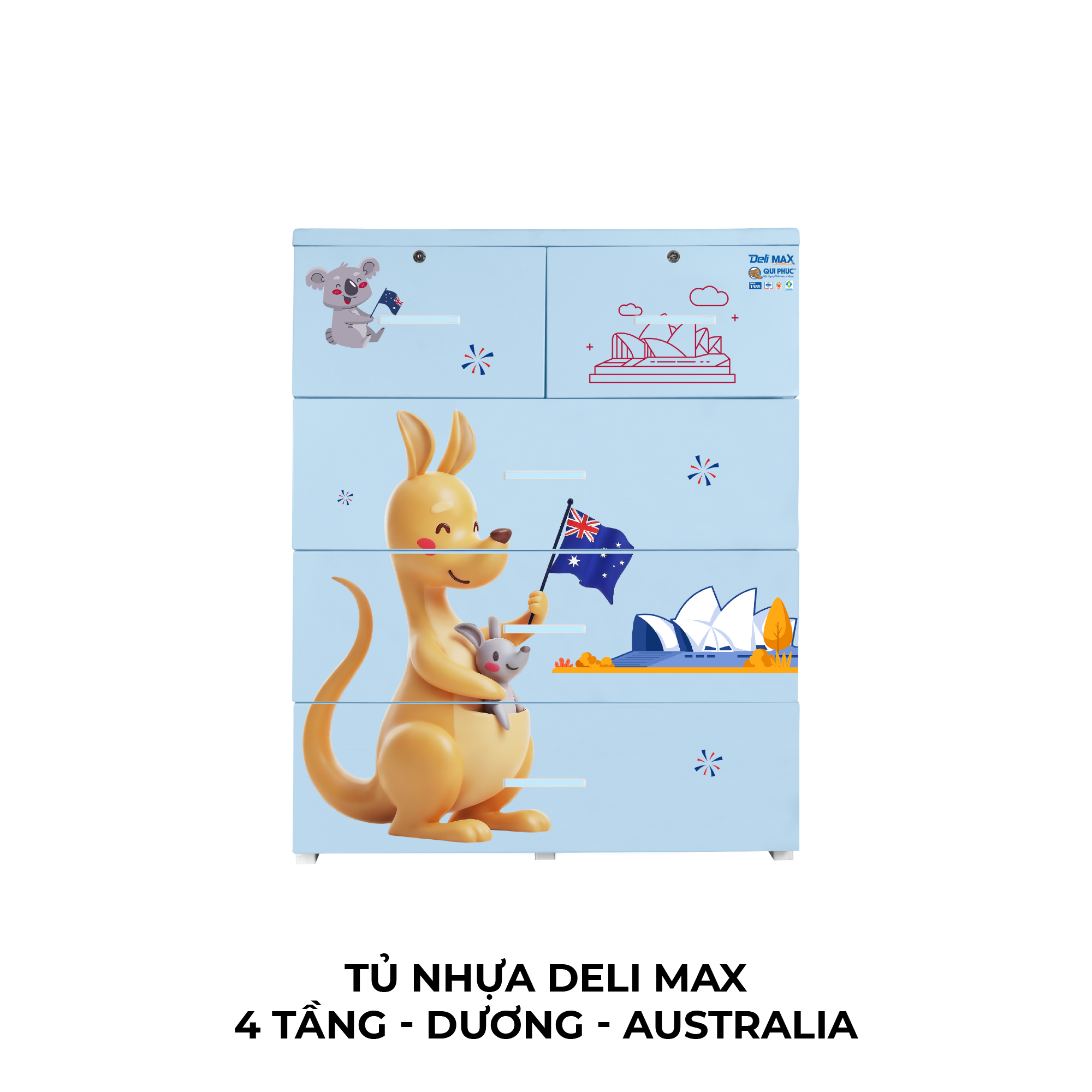  Tủ nhựa DELI MAX 4 tầng 