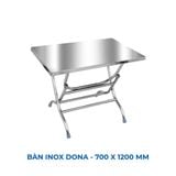  Bàn inox DONA 700 x 1200 mm 