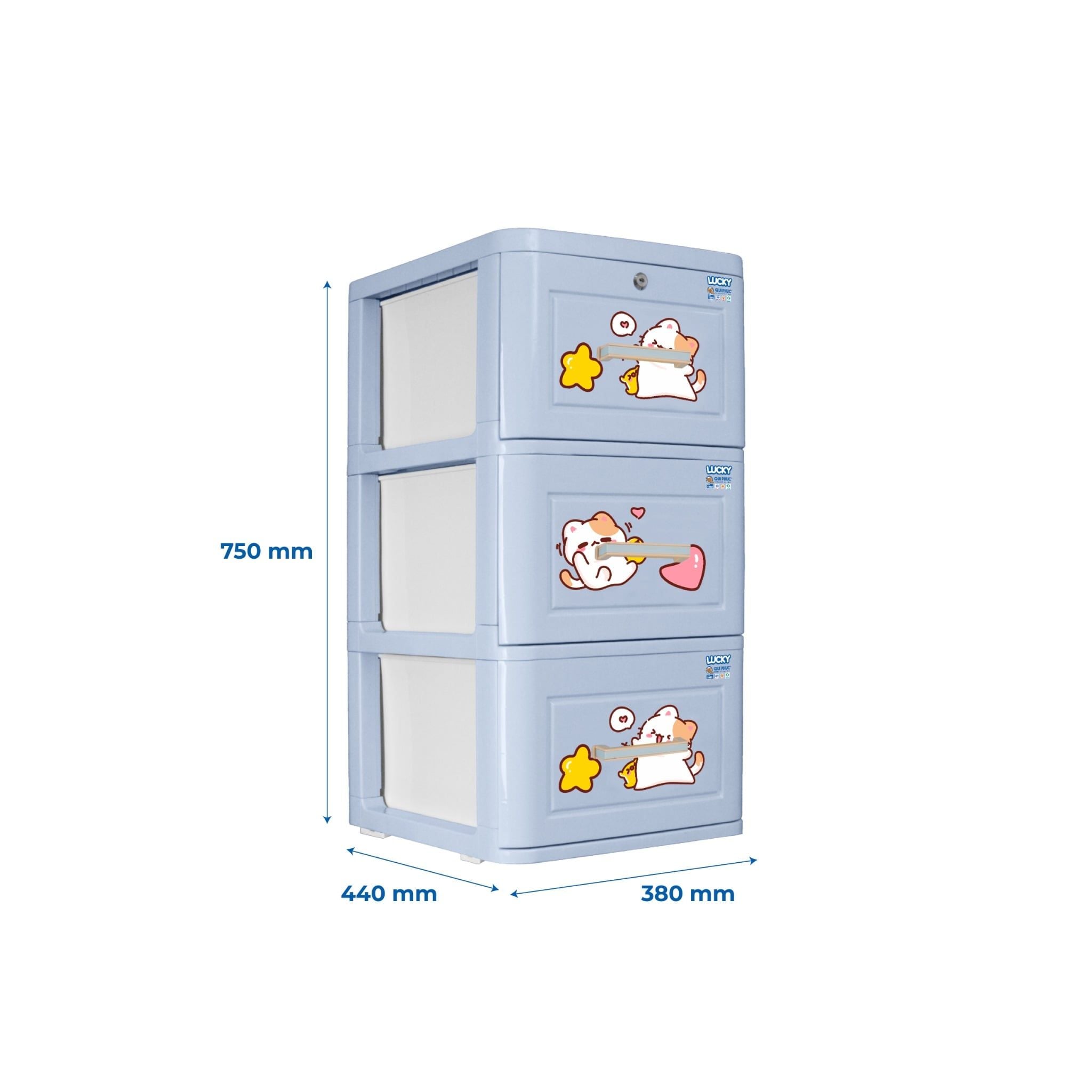  Tủ nhựa LUCKY 3 tầng 