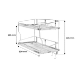  Kệ treo la inox Deli 2 tầng 304 