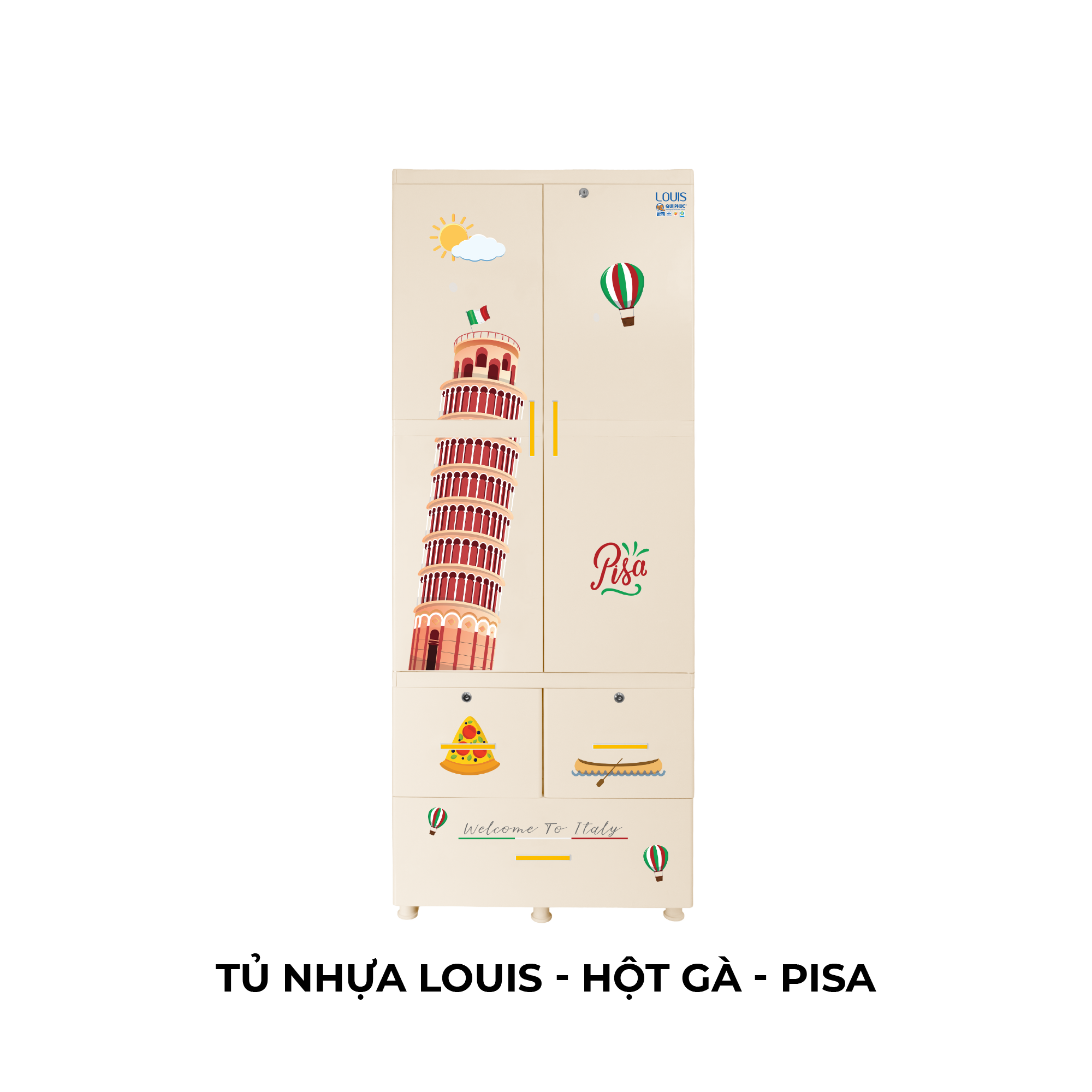  Tủ nhựa LOUIS 2 tầng 