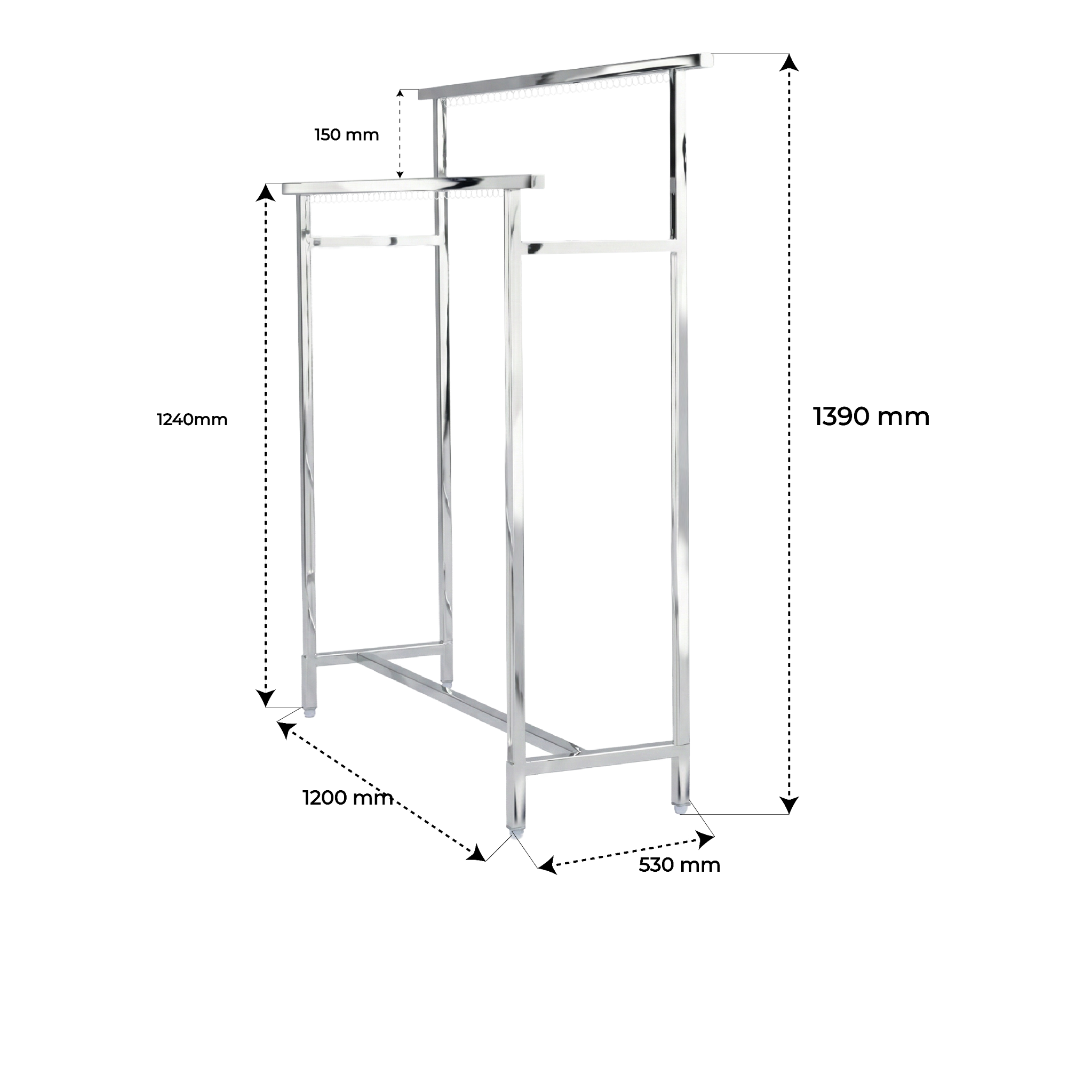  Sào vuông Deli inox 