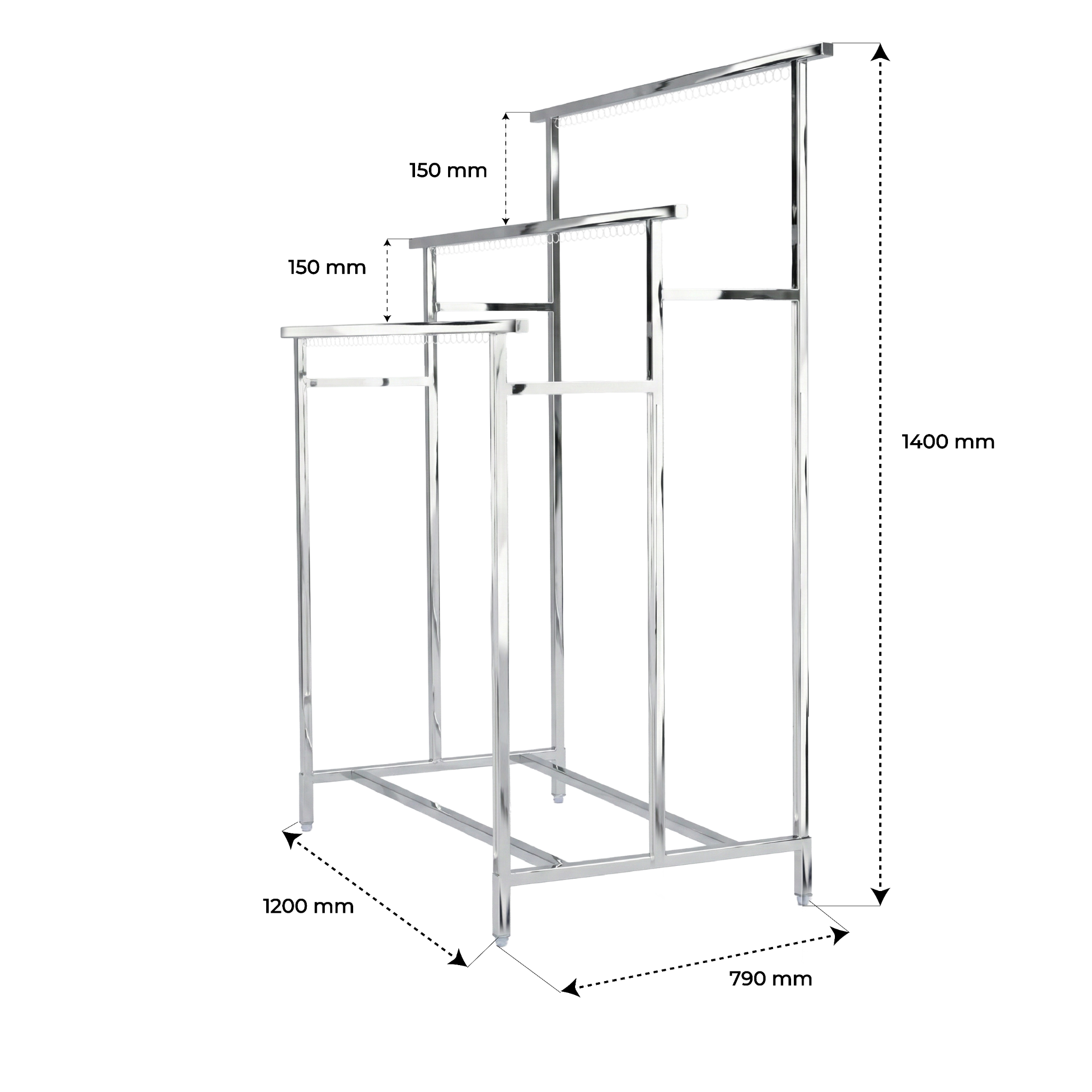  Sào vuông Deli inox 