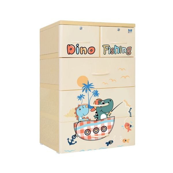 Tủ nhựa KID 4 tầng - Nội Ngoại Thất Inox Nhựa - Qui Phúc - quiphuc.com
