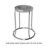  Ghế đôn inox DONA mặt 30 phi 19 