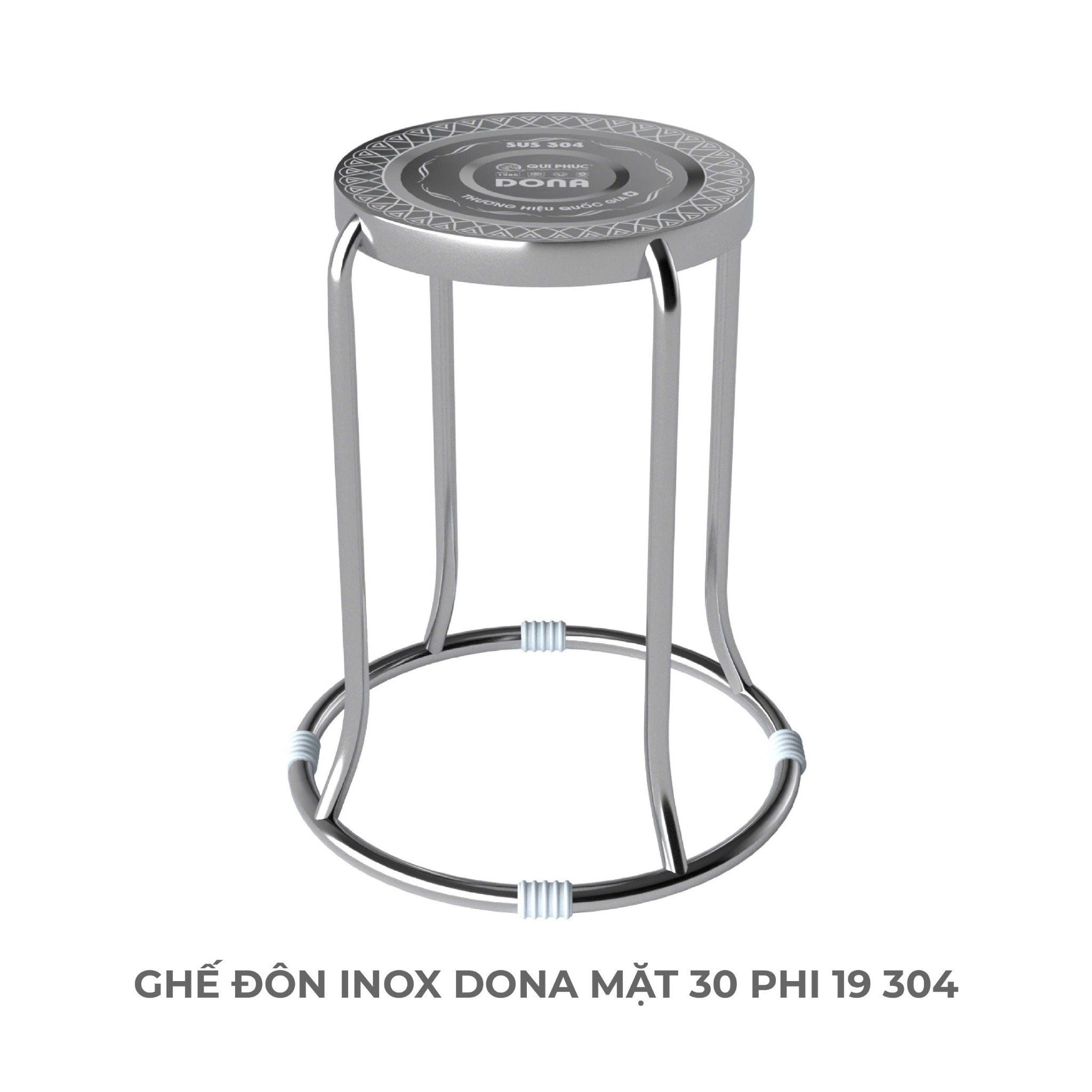  Ghế đôn inox DONA mặt 30 phi 19 
