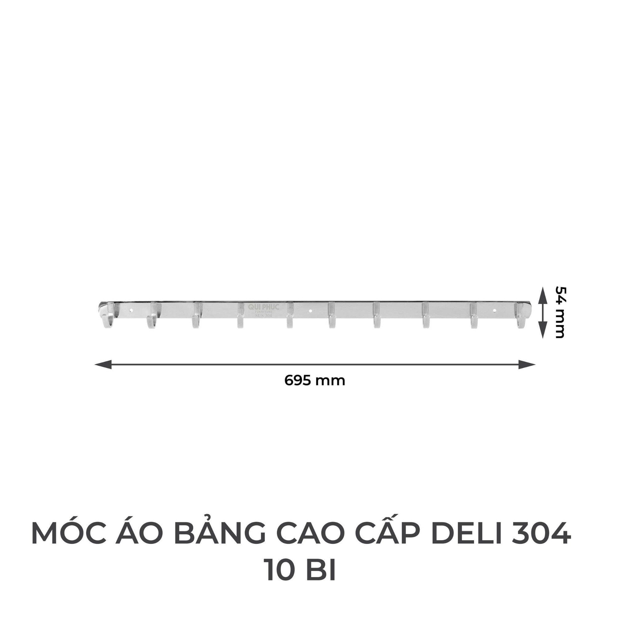  Móc áo bảng cao cấp Deli Inox 304 - 10 cái 