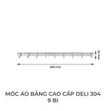  Móc áo bảng cao cấp Deli Inox 304 - 10 cái 