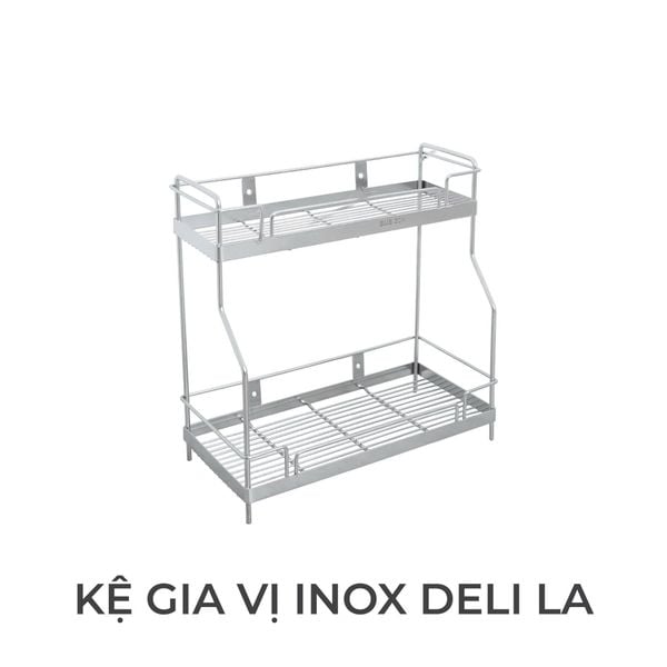 Kệ gia vị inox Deli la 150 x 400 (mm) 2 tầng 304 - (Đứng)