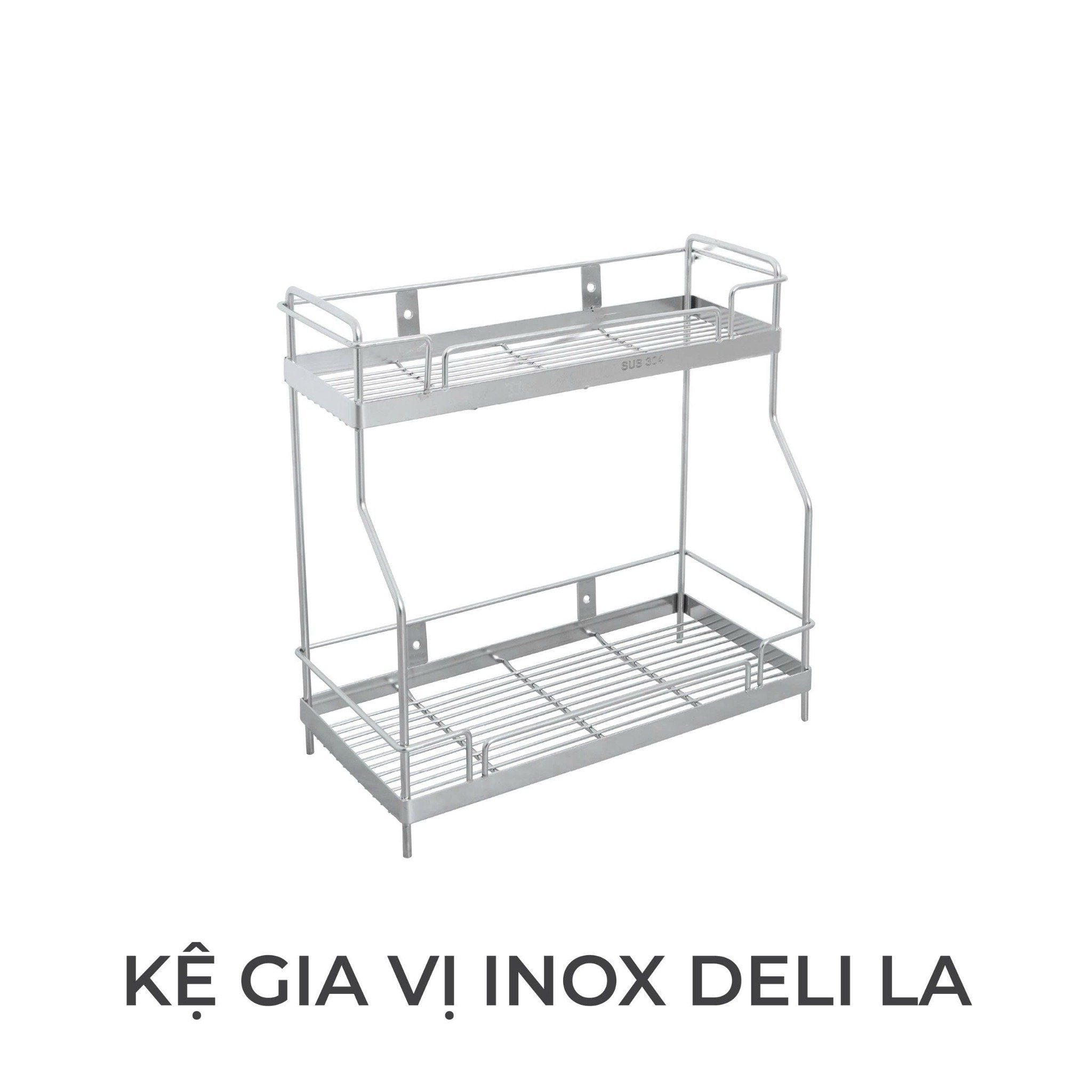  Kệ gia vị inox Deli la 2 tầng 304 