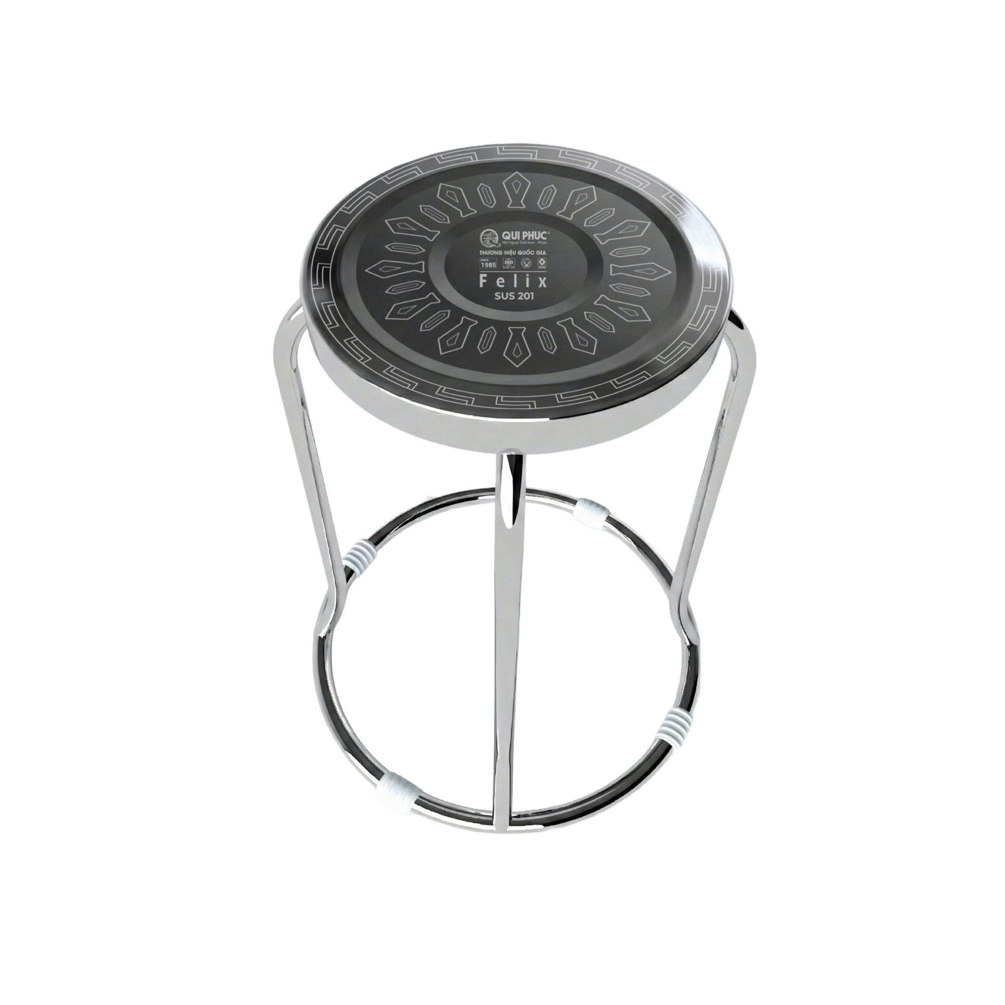  Ghế đôn inox FELIX mặt 28 phi 19 