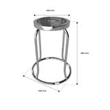  Ghế đôn inox FELIX mặt 28 phi 19 